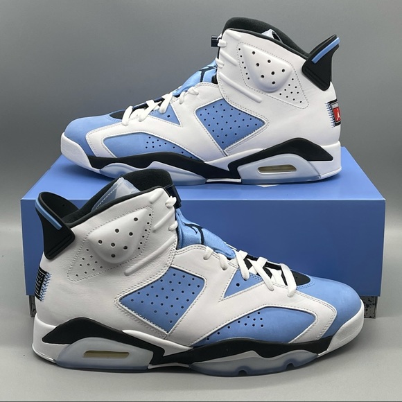 Nike Air Jordan 6 Retro UNC University Blue White Size 12 NEW - Picture 4 of 10
